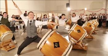 We’ve all seen the amazing videos of groups of talented rhythmic drummers playing large Japanese drums. This style of musical performance is called “Taiko” drumming but there are many different ways that it is being produced. One such way is this video which combined taiko drumming with swing dancing! 

This absolutely stunning performance was given by the San Jose Taiko group at the Swingposium: Big Band Music and Dance From Camp event. In collaboration with Epic Immersive and Wesley Jazz Ensemble, the Taiko group offered this unique blend of Taiko rhythmic drumming and 1940s dancing. The Swingposium was created as a tribute to the Japanese Americans during WWII who found themselves interned during the war. In those camps, the pastimes included both drumming and dancing as a way to keep mentally and physically fit. 

Performing to “Sing,Sing,Sing” a tune made popular by Benny Goodman in 1937. The tune is almost synonymous with the WW2 dance era. As the piece opens, there is a famous “call to dance” by the drums. In San Jose Taiko’s version, those drums are quickly joined by none other than the large Japanese taiko players. Dressed in period-styled clothing these men and women share their love for the music through this syncopated dance-drumming routine. The crowd is so wowed many are forgetting to clap along! With every “rock step” dance move, the drummers perfectly keep time to the melody being played by a backup band. It’s a great mix of culture, rhythm, dance and true love of the music! 