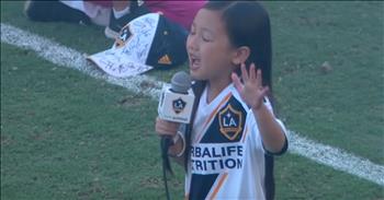 The National Anthem is one of the hardest songs that any singer can perform. But 7-year-old Malea Emma proved that she has what is takes to pull off this iconic song. Just watch as this sweet little girl steps onto the field and belts out these patriotic words.

'O say can you see by the dawn's early light 
What so proudly we hailed at the twilight's last gleaming' 
Whose broad stripes and bright stars through the perilous fight 
O'er the ramparts we watched, were so gallantly streaming' 

Malea performed the song before a soccer game between the LA Galaxy and the Seattle Sounders. Her rendition was so incredible that everyone started to take notice. Soon, social media was buzzing about this young girl with a very special voice. 

Zlatan Ibrahimović is a LA Galaxy player from Sweden. He named Malea the ‘MVP of the game’ on Twitter after hearing her incredible cover of ‘The Star-Spangled Banner.’ Tons of other fans agreed and they all shouted her praises.

 I definitely think this is going to go down as one of the best renditions in this franchise’s history. I just cannot get over how much love, enthusiasm and pride she has in the exact moment. It’s obvious that little Malea has a ton of talent and she’s definitely got a passion for performing. 

With a voice like that, I think we’ll be seeing more of this cutie in the future. I sure do wish I could’ve been there to witness this special National Anthem performance in person. Who else is with me?