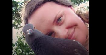 When Ash Holbrook fostered a baby pigeon she never expected it to change her life. Ash was born premature and later diagnosed with autism. The bird she rescued, named Geraldine, soon became her “therapy pigeon”.

Geraldine was found injured after falling out of a barn rafter. When it was time to release the pigeon, Geraldine didn’t want to leave. The same day Ash’s dog of 15 years passed away. That’s when Ash realized that this feathered friend was something special just for her. Geraldine gives Ash the same sense of peace that her beloved dog had offered. 

“It’s just crazy how a tiny little bird can impact your life in such a beautiful way” Ash shared to The Dodo. “As long as she’s with me, I can go anywhere.”

Because of her autism, Ash was struggling with being overwhelmed by her surroundings. But with Geraldine around, Ash finds that the pigeon becomes her focus and she feels a sense of calm. Because the bird was found when it was very young and has been fostered in a home, it has learned to be very calm around people. 

Ash’s mom shared that before Geraldine was in their life, Ash struggled to vocally communicate but with the comfort of the sweet bird, Ash is finally able to have the needed confidence to talk with others. When Geraldine went missing while on a recent road trip, Ash was devastated. Local news stations picked up her story, thankfully Geraldine found just the right carport to seek refuge. Dolores Chavez saw the pigeon from the news stories and called out to Geraldine who flew to her arm!

If birds could talk, we think that Geraldine knew she had a job to do! Of course, birds cannot go through true “therapy” training, but this “emotional support animal” takes her job very seriously. Geraldine clearly loves on Ash as much as she receives love! What a beautiful relationship with one of God’s special creatures! 
