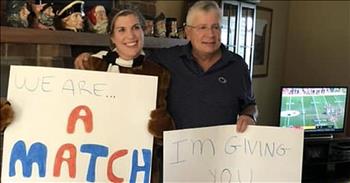 English teacher, George Labecki learned that his kidneys were no longer functioning and his doctors placed him on the donor list. Knowing that could take a minimum of 5 years to find a match, his wife encouraged him to make a plea for a kidney donor on social media. Then this former studnet donates kidney to save his life.

Labecki shared in a perfectly pinned post, that he has struggled with his kidneys since he was a teen. In January of 2017, it became more than a struggle, George was in the battle for his life. His post came as a shock to his friends and colleagues who quickly stepped up to share his post in hopes of finding him a donor. A former coworker, gym teacher Kathy Young shared the post which was seen by her former student, Lindsay Arnold Wenrich.

"I thought, 'wow, this is hitting kind of close to home,'" Weinrich told "GMA," adding that Labecki was a popular teacher who all the kids knew in high school. "It's not super often that I see someone I know who needs an organ donor and even though I never had him, Cedar Cliff is a close-knit community."

Along with many other former students and coworkers, Lindsay got tested to see if she was a candidate to help George. In September, she learned that she was a match! God really does work in mysterious ways! Lindsey decided to surprise Mr. Labecki with the news. Learning he is a big Penn State Nittany Lions fan, Lindsay dressed up in a mascot outfit for her big reveal. Written on large poster board, she gave George clues:

“We are happy to tell you that…”

“We are a match…”

“I’m giving you my kidney!”

By the final card reveal, the two were already in tears and shared an emotional embrace. The surgery is scheduled for October 26. Please keep George, Lindsay and their families in your prayers!

Of the experience George has firm advice for anyone in his situation:

"Shake the trees. Reach out to as many people as you can. Don't be afraid to make the ask. We tend to be very closed about things and don't share a lot. Open, share, reach out. There are people out there who want to help, but they don't know the problems were having. Shake the tree, reach out, and let people know and don't be afraid.”