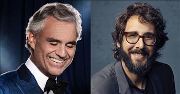 Andrea Bocelli and Josh Groban have teamed up once again to collaborate on “We Will Meet Once Again” for Bocelli’s newest album “Si” and Groban’s album “Bridges”. These powerhouse vocalists are the perfect pairing for such a beautiful piece of music.

Twenty years ago, Josh Groban’s career took flight in part thanks to Andrea Bocelli. Talk about a divine appointment and being in the right place at the right time. We’ll let Groban tell what happened.

“A duet almost 20 years in the making. I owe so much to an early opportunity I had, I was 17 and in high school and asked to be a stand in singer for Andrea Bocelli when he was stuck on a plane for the Grammys rehearsals. (Longer story how THAT even happened). A terrified, pimple faced and blissfully naive kid sang his heart out that afternoon and the rest is history. Meeting him backstage when he finally arrived I just thought “how cool is this? What a world this is.” He went on to do the telecast and I went back to history class at LACHSA (who were so understanding and supportive). I didn’t have an inkling where my life would take me after that. The bridges left to cross. This song, aptly titled We Will Meet Once Again, is one of my favorites I’ve ever co-written and recorded. It has so much meaning to me. Last night in the stunning setting of Portovenere we sang it for an audience for the first time. Here’s to more full circle surprises. They don’t come easy or often, but they sure are fun. Hope you enjoy. Grazie.”

This duet is beautifully performed by Bocelli and Groban. For Bocelli’s album the entire piece is sung in Italian while <a href="https://www.youtube.com/watch?v=t_CM-dh88r8">Groban's album</a> has some of the music sung in English. Both versions are perfectly supported by the ever talented musicians of the London Studio Orchestra. We love hearing their voices working together and hope for many more collaborations in the future! 

Photo Credit: <a href="https://www.heraldextra.com/entertainment/music/concert-announcements/andrea-bocelli-to-give-first-ever-public-salt-lake-city/article_ed6d5212-313f-54f6-a850-cc08381d5445.html">Daily Herald</a>, <a href="https://www.billboard.com/photos/7556902/josh-groban-photos-billboard">Billboard</a>