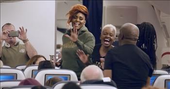 Imagine being on a cramped flight in route and unexpectedly getting front row seats to a choir concert fit for royalty! That’s what was in store for these passengers when the Kingdom Choir planned a flash mob performance on a British Airways Flight. The choir known for performing at the royal wedding of Meghan Markle and Prince Harry staged this little treat for passengers thanks to the crafty marketing team of British Airways.

Performing the ever-popular 1960’s hit “Stand by Me” by Ben E. King the Kingdom Choir had the other passengers smiling from ear to ear.  Their performance started with the walking subtones of their low-note singer mapping out the recognizable beginning bass line of the song. Seconds later from the back of the plane a female voice begins to double the tune along with him. Before the captive audience knows what’s going on a soloist pops out from the flight attendant’s gally singing the melodic lyrics.

Thankfully, all members of this impromptu performance were wearing sweaters/shirts that identified them as Kingdom Choir members, because let’s face it, the last thing British Airways wants are confused panicked passengers who don’t understand flash mobs while flying at 40 thousand feet! The Kingdom Choir was greeted with smiles and the usual smattering of camera phones pointed at them during their performance. There was even a little dancing in the corner! This high flying featurette successfully lifted the hearts of those on board and it’s also safe to say British Airways got the “highest” marks from customers for putting together this little treat.