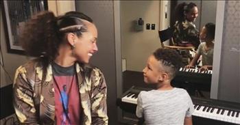 We are loving these videos of celebrities with their children! Award winning artist Alicia Keys posted a video of her son, Egypt, playing the piano while she sings “Lean On Me”. Clearly Egypt has gained from of Mom’s piano-playing abilities and is following in the talented performers footsteps!

More celebrities are sharing their “jam sessions” with their kids and we couldn’t be happier to get a glimpse into their lives together. There is something truly moving about seeing children enjoying and loving sharing talents with their parents. It reminds us that even when the world seems such a dark place, there are so many opportunities to smile and appreciate God-given abilities. Pair that with some truly adorable kids loving on their parents and we are hooked!

Alicia Keys is known for her unique vocal and piano performances. The classically trained artist took to social media to post the clip of her and Egypt dueting. “Best duet everrrrr!!!!! Love this boy!! He’s so excited about music My bestie!!”

 Husband Kasseem Dean is frequently posting “proud dad” clips of their two boys on his social media accounts as well. ““Wow wow wow I’ve been waiting for this moment. The dedication and hard work my wife put into the kids are priceless. Let me find out y’all have a tour coming soon.”

There is no doubt that these sweet boys are growing up with some incredible music genes. We bet it won’t be long before we see them on tour! What an amazing gift they have been given! 