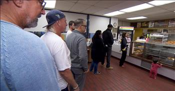 Customers were quick to buy out this donut shop. The reason? It’s not just the tasty glazed pastries that brought them in, but an opportunity to send the owner home early so he can care for his sick wife.

Donut City is a little shop in CA owned by John and Stella Chan. They’ve been serving up tasty treats in this area for over 30 years. When the community heard Mrs. Chan was at home in recovery from a brain aneurysm, they collectively came up with a plan to help. Knowing this small business still needed to make it’s daily sales, they stepped up to buy Mr. Chan out of his supply each morning so that he could go home and care for Stella. Locals by the dozens bought dozens of donuts at a time. Lines were out the door early in the morning. One customer even stated having bought 300 donuts at a previous visit!

“Seeing everyone this morning, and being able to help out, it’s like honestly being able to see a little piece of heaven!”

The heartfelt gesture ensured Mr. Chan’s stock of fresh baked goodies were completely bought out by 7am! Customers were actually having to be turned away by the grateful owner! “I grew up in a family business... I know what it’s like when you can’t close the business down because you need to have the income to support your family but at the same time you want to be with your family. It means a lot to me that other people are willing to do that for a local business.” shared one customer with Inside Edition.

The collective care of this community showed how effective we can be when working together to make a difference in someone's life.  Donut City and the Chans were well cared for thanks to these fine folks.  When asked by a customer how is wife was doing, Mr. Chan did report Stella was getting better. It doesn’t take much to show you care for someone, it can be as simple as buying a dozen donuts (or 3 dozen)!