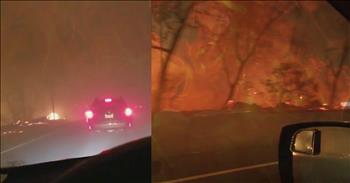 You can hear the fear, frustration and urgency in the man’s voice as he urges the cars in front of him to go more quickly. This harrowing video of a man driving through the California wildfires with his cat is a nail-biter!

You can almost feel the suffocating heat as you stare transfixed at the screen, holding your breath to see if the driver makes it out unscathed. The fire rages around him on both sides as he fearfully ‘talks’ to the cars ahead of him, willing them to go faster, even as you know there are probably other cars ahead of them preventing them from doing so. Add the greatly reduced visibility from the smoke and you have a drive that you just know will haunt this man’s nightmares!

Along for the escape out of camera range, we can hear the man’s pet cat crying her unhappiness with the situation. He speaks soothingly to her as he drives. Finally deciding the car is going fast enough that he should stop filming.

Even watching this video, it’s hard to even fathom the amount of destruction the wildfires in California have caused this year. And it’s even harder to imagine the sheer terror this man must have felt as he drove right through the midst of it!

California has been ravaged by multiple large fires this year, starting in January with the Thomas Fire. Then in July, there was the Mendocino Complex fire. The Carr Fire was in August and now there have been three fires in November. 

Atmospheric conditions in the state have meant that hot temperatures and high winds combined with an abundance of dry underbrush create the perfect circumstances for fires to grow. So far, 6,700 buildings--mostly homes--have been destroyed, and more than 25 lives were lost.