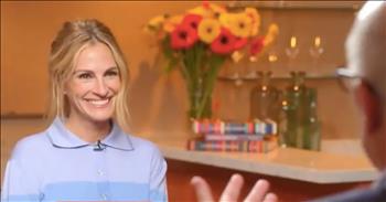 Superstar of screens large and now small, Julia Roberts gives a candid interview about her personal life as well as her new TV series “Homecoming” now on Amazon Prime. The interview was run by NBC’s Harry Smith, who cordially let the actress open up about work-life, the new show and even about the fine balance of being a soccer mom to mostly teenage kids.

During the chat with host Harry, Julia’s glowing personality was in full force. Smiles and laughter were exchanged. Julia’s signature smile was on full display and it was obvious she felt very comfortable with Smith. As he describes her role in the new television series “Homecoming”, he points out the importance of the character being a good listener. Julia is quick to point out “Well, it should always be important all the time, to everybody!”  Then Harry shared some early clips of the superstar’s first appearance opposite actor Don Johnson on camera via the hit show “Miami Vice.” What a flashback!

As the interview progressed to more serious topics, Julia opened up about her husband’s influence in her life.  “I give him a lot of credit. Not that I am a different person, but that he has helped me protect my person”

When asked about raising her three [almost] teenagers in today’s world, “Mom” Julia shares how she tries to protect them from social media. “… I don’t really understand what they need that for right now.” Roberts admits that she just joined Instagram herself this past Summer! Sarcastically she quips, “I felt it was my responsibility to social media to make my presence felt. We just don’t have the 50 year old house-wife perspective represented enough on Instagram”

What was most touching was Julia’s reaction when Harry shared “When you have the opportunity to sit and have a conversation with Julia Roberts, and she laughs, either at you or at herself, it is a thing of just abundant joy!”  That’s when the usually very collected actress found herself visibly moved. “Harry… You are determined to make – I’ve been fighting tears honestly this whole time we’re sitting here talking. You’re determined to make me watery!”