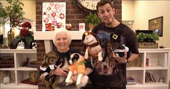 Ross Smith and his 91-year-old grandmother, Pauline "Granny" Kana are internet sensations! The two have more than 15 million followers online who appreciate the duo’s funny antics. But in this video, the two have set out to do a good deed for others less fortunate than themselves by surprising alzheimer’s patients with puppies!

Most people appreciate Ross’ boy-next-door charm and Granny’s quick wit. But it’s the combination of the two of them that truly makes them so successful. People love seeing the relationship between the two. It’s so wonderful to see a young grandson spend so much time with his grandmother, and clearly he loves and really appreciates her.

But it wasn’t always that way! Ross confessed, "Honestly most people – and I was probably one of those people at the time – don't have respect for the elderly. Once you're old, you kind of go away and go to a nursing home. Doing this opened my mind to how awesome old people are and how cool they live their lives. They appreciate the small things we don't appreciate in this fast-paced advertising industry-based life."

In this video, the two surprise seniors by showing up with puppies for them to snuggle! You could literally see the seniors, who are suffering from alzheimer’s, light up with joy when the little wriggly bundles of joy were plopped into their unsuspecting laps!

The video ends by sharing the statistic that ⅓ of all seniors are afflicted with dementia or Alzheimer’s. It goes on to say that those suffering from these dreaded illnesses are not forgotten!
