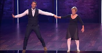 This 80-year-old ballerina shared a waltz with judge Matthew Morrison after an inspiring audition on The Greatest Dance. Barbara Peters has been dancing for 78 years and she has no plans of slowing down anytime soon. In fact, she’s the oldest ballerina in the United Kingdom. 

Today, Barbara is continuing to follow her dream as a contestant on The Greatest Dancer. This British show follows dancers of all ages and genres as they compete for prize money and the chance to appear on Strictly Come Dancing. At first, the dancer is hidden behind a wall. As they start to perform, the audience is given the chance to vote on the audition. If more than 75 percent of the audience likes the dancer, the mirrored-wall will open and the dancer moves on to the next round. 

Just watch as Barbara confidently arrives on stage and starts to perform a beautiful ballet routine. The judges are so in awe of this elderly woman’s talent that they beg the audience to vote her through. 

Thankfully, the audience listened and the doors opened for Barbara. She even received a standing ovation from the crowd. The judges praised Barbara for her talented performance with judge Matthew Morrison saying, “I think you should be so proud of yourself and the performance you’ve just had today. “ 

After his comments, Matthew made his way up to the stage and asked Barbara to share a waltz. As these two swayed around the dance floor, it truly made me realize that age is just a number. Who else hopes they can have the energy and positivity that Barbara has when we’re her age?