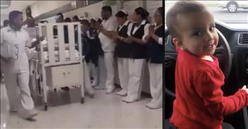 A heart-wrenching video shows doctors and nurses lining the hall of a hospital in Mexico. The hospital staff honors brain-dead baby girl named Alondra Torres Arias. The poor girl, who succumbed to pneumonia, is making the ultimate sacrifice to bring hope to other sick children.

Alondra Torres Arias wasn’t even 2 years old when pneumonia hit her hard. Her little body just couldn’t fight off the illness and doctors eventually declared her brain-dead.

That’s when Alondra’s parents selflessly decided to donate their little girl’s organs to help other children battling life-threatening illnesses.

Alondra’s mom, Jenni Barraza, recalls the heartache of saying goodbye in an emotional post on social media.

“I talked to her and kissed her until the last minute,” Jenni said. “I have the great comfort of having helped save 3 babies, the death of my girl was not in vain… There are families suffering, there are mothers in the agony of waiting for a miracle, of an opportunity.”
Moved by this family’s sacrifice, the doctors and nurses of the hospital in Mexico formed a “guard of honor.” It was a moving tribute to the baby organ donor. 

Just watch as doctors and nurses line the halls of the hospital. They all somberly bow their heads and pray as attendants wheel Alondra’s hospital crib to the operating room. 

It wasn’t something Alondra’s parents were expecting. And the heartfelt tribute radiated the love of Jesus into such a dark time.
“I never walked more proud and with my head high,” Jenni recalled on Facebook. “For me the hardest thing just begins. I will always be very grateful to those who did so much for us.”

Credit: <a href="https://www.godupdates.com/hospital-honors-a-brain-dead-baby-girl-organ-donor-alondra/">GodUpdates</a>