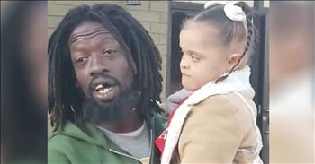 It was truly a miracle when a non-verbal girl with Down syndrome sings with a homeless man. 8-year-old Nevaeh Foster was volunteering with her church when she met this homeless man. The church was helping to feed those in need and Nevaeh seemed to gravitate towards one man, in particular. 

This caring girl has Down syndrome and is usually non-verbal, but something changed that day. The homeless man gave Nevaeh his juice and it automatically created a connection between the two. This stranger had virtually nothing and he still gave this young girl his own drink. Then, he asked Nevaeh if she wanted to sing. Her face immediately lit up and she began to sing along with the stranger. Her mom was stunned to see her daughter cozy up to the homeless man and use her voice. 

You truly never know what a little bit of kindness can turn into. The moment brought tears to the eyes of the sweet girl’s mom. And now, the whole Internet is sharing this beautiful story. Over a million people have been touched by Nevaeh and her kindness. Her mother says that it’s not unusual for the young girl to bring a smile to a stranger’s face and that’s definitely what she is doing today. 

God truly works in incredible ways and it’s so amazing to see how he used this homeless man and young girl to show love and kindness. Who else was wiping away a tear or two after this sweet display? I know I was!