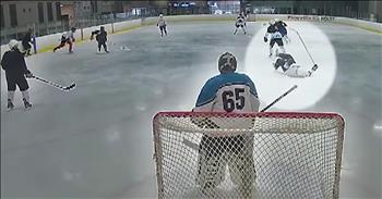 It was a terrifying moment when this man fell on the ice during a hockey game and had no pulse for 5 minutes. For Jib Street, hockey is a way of life. He has been playing the game since he was a child and showed no signs of stopping. But during a recent game in Pineville, North Carolina, Jib had a moment that changed his life. 

While skating around the rink, he suddenly dropped to the ground while suffering from cardiac arrest. He had no pulse for 5 minutes, but that’s when something miraculous happened. One of the other hockey players is an emergency room doctor and he rushed to Jib’s side. Dr. Craig Bryant started CPR on Jib and others skaters hurried to call an ambulance. 

Finally, they located an AED machine at the rink and the doctor used the device. Jib is extremely grateful for everyone’s help during his time of need, especially having a doctor on hand. “That's the miracle. I'm skating with an emergency room doctor. This is my guardian angel.” God definitely put Dr. Bryant in the right place at the right time. 

Now, Jib is out of the hospital and on the road to recovery. But this hockey fanatic wanted to thank the doctor in a special way, so he gave Dr. Bryant one of his most prized possessions. Just watch this sweet moment when Jib hands over a hockey jersey signed by the iconic athlete, Wayne Gretzky. What an incredible gift to express all that gratitude. 