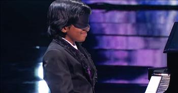 Child piano prodigy Lydian Nadhaswaram performs "Turkish March" by Mozart completely blindfolded on The World’s Best. 

This unique show is a brand new talent competition features contestants from all over the world in every different genre. The acts audition for a panel of judges and a ‘wall’ of 50 experts in all areas of entertainment. If a contestant scores 75 or above, then they will move on to the next round. This one-of-a-kind show is bringing an amazing blend of talent to the stage and it’s truly incredible. 

When we first met this 12-year-old pianist, he dazzled the judges by playing the piano with record speed. Now, he’s back for the battle rounds and Lydian is not holding back. First, he sits down at the piano and starts to play "Fantasie Impromptu" by Chopin. But then, he stops his performance to ask host James Corden to place a blindfold over his eyes. That’s when Lydian really shows off his skills by playing “Turkish March.” 

Everyone in the crowd was in awe of this pint-sized talent. Not only is he extremely talented for a piano player, but he can also play without even looking at music or the keys. And Lydian’s hilarious personality really makes this young boy a delight to watch. 

He’s definitely won over the hearts of the judges and his performance was more than enough to win the battle round. Now, we get to see this child prodigy at least one more time and I’m not the only one looking forward to it. 