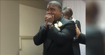 It was an unforgettable moment captured on camera as this groom reacts to his bride walking down the aisle. A wedding day is a day full of love and laughter. It is the momentous day that a woman and her groom commit themselves to one another in front of their family and the Lord. On a special day like this, so many emotions are present. 

At this particular wedding, the groom is so overcome with happiness at the sight of this bride that he cannot help but cry. Just watch this powerful moment as he spots his beloved for the very first time. As she walks down the aisle, the tears start to flow from his eyes. It’s apparent that he is choked up at the beauty and significance of the moment.  Most people always look at the bride as she enters the room, but I’m so glad that someone caught this once-in-a-lifetime reaction. 

Now, the entire Internet is talking about this emotional groom and his beautiful response. This is certainly a memory that this couple will never forget and we wish them a lifetime of happiness as they are joined together in Holy matrimony. 

Mark 10: 6-9 “6 “But at the beginning of creation God ‘made them male and female.’ 7 ‘For this reason a man will leave his father and mother and be united to his wife, 8 and the two will become one flesh.’So they are no longer two, but one flesh. 9 Therefore what God has joined together, let no one separate.”