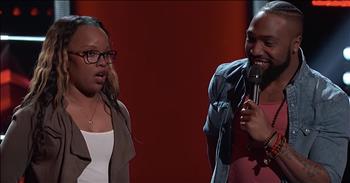 The judges were cheering when this Voice contestant proposes after his incredible audition. 

When Denton Arnell stepped on The Voice stage, he had two goals in mind. He wanted a ‘yes’ from the judges and a ‘yes’ from his girlfriend. But before he got to the second item, he had to sing his heart out during his audition. With the judges turned away from him, Denton starts to belt out “Hold On, We're Going Home” from Drake. 

Before long, judge John Legend pressed his button and turned to see the man behind the voice. With that button, Denton officially became a part of The Voice and will move on to the next round. 

After he was welcomed onto Team Legend, Denton needed to ask the judges a question. “Is it okay if I share this moment with my girlfriend?” Of course, he was met with lots of nods and smiles as his girlfriend, Tiffany, was welcomed onto the stage. 

That’s when he turned to John Legend one more time and said, “So, being that you gave me a ‘yes’…I wanted to see if Tiffany would give me a ‘yes.’” 

Denton proceeded to pull a ring out of his back pocket and get down on one knee. In the excitement, Denton and Tiffany bumped heads and that made the moment even more memorable. Tiffany enthusiastically accepted as the judges cheered along. 

Denton definitely earned both of his ‘yeses’ today and I’m so glad that the entire moment was captured on camera. Congratulations to the new couple!