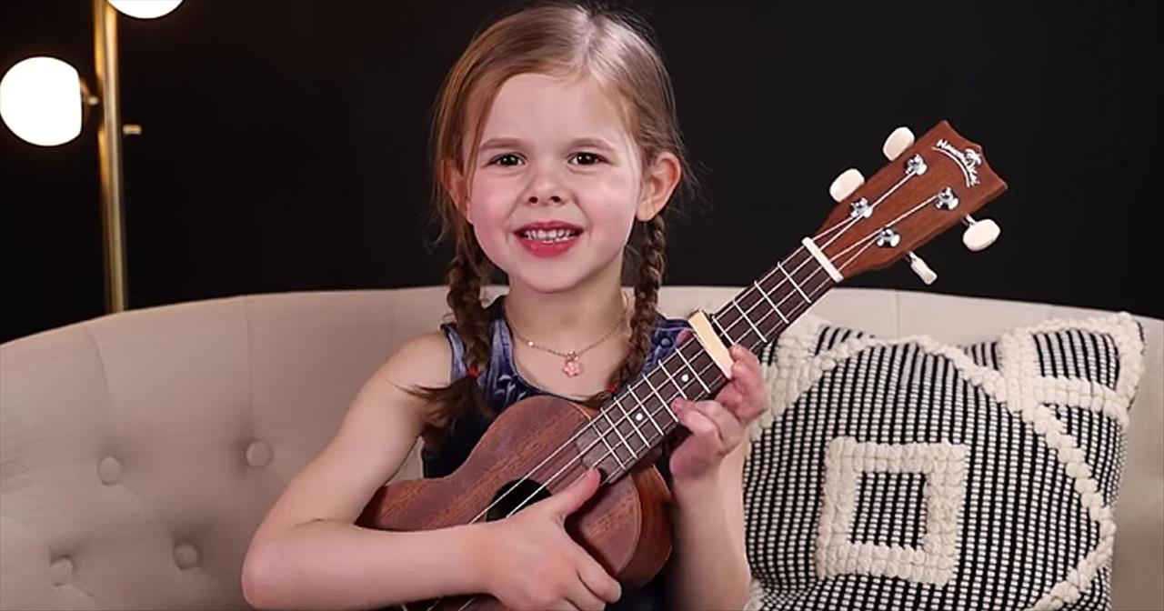 6-Year-Old Claire Crosby Ukulele Cover Of 'Can't Help Falling In Love'