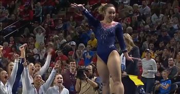 Viral UCLA gymnast Katelyn Ohashi delivers another perfect 10 floor routine. This 21-year-old gymnast made headlines last year when her <a href="https://www.godtube.com/watch/?v=10E2EFNU">Michael Jackson-themed floor routine </a> was shared all over the Internet. 

Then, she performed an energetic <a href="https://www.godtube.com/watch/?v=YYPL6WNX">‘Proud Mary’ routine</a> that really got the crowd excited.

Her upbeat routines and perfect scores have been the talk of the gymnastics circuit and everyone looks forward to watching her in action. Not only does she add dance into her difficult gymnastics routine, but she also adds some fun too. 

Originally, Katelyn had plans to compete at the Olympic level, but injuries to her shoulder and back forced her to take a step back. 

Now, Katelyn is attending college at UCLA and is part of the Bruins gymnastics team. Today, she’s performing another incredible floor routine and it’s earning her rave reviews. 

Just watch as she flips and twists all across the floor, with fans cheering her on in the background. With each passing move, I am more and more in awe of her talent and how she can pull of these increasingly difficult skills. And when she landed that drop-split, I think my jaw was on the floor. 

It’s no wonder the judges gave her a perfect 10 for this floor routine. There’s no doubt that Katelyn has some serious talent and we’ve been truly blessed to watch her transform over the past few years. 

As a senior, she will be graduating at the end of the year, but I hope we continue to see more from this inspiring young woman.