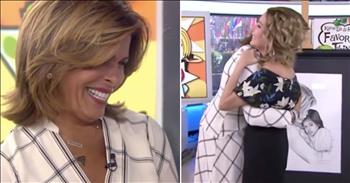 Today show host Hoda Kotb cries after receiving a final parting gift from Kathie Lee Gifford. 

For eleven years, Kathie Lee and Hoda have hosted the fourth hour of The Today Show together. They have shared so many memories and truly been a staple in many homes across America. 

At the end of 2018, Kathie Lee announced that she would be leaving the show in April to pursue other endeavors. The departure was met with much sadness from Kathie Lee’s colleagues, whom she considers family. 

As her final days approach, this beloved television host has been taking a look back at some of her favorite moments. Recently, Kathie Lee and Hoda released their final ‘Favorite Things’ segment together and it was definitely a touching moment captured on camera. 

As Kathie Lee walked over to a large object with a drape overtop, she looked at Hoda and said, “What do I get my Hoda for eleven years of the joy and honor of sitting next to you. I know you love it when I give you paintings.” 

Kathie Lee utilized a local Nashville artist to create a painting of Hoda Kotb and her daughter, Haley Joy. Underneath the painting were the words ‘My joy is non-negotiable.’ 

The incredible surprise brought Hoda to tears and she embraced Kathie Lee in the tightest hug. As more tears started to flow, Kathie Lee made the motion to cut to the commercial break. These two women have shared so much together and we will all miss Kathie Lee sitting at the table. 

Thankfully, another beloved Today show correspondent, Jenna Bush Hager will be right by Hoda’s side for the new fourth hour. 