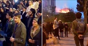 Mourners on the street sing a beautiful rendition of ‘Ave Maria’ in front of the Notre Dame cathedral. 

Hearts around the world broke on Monday, April 15th when the famed Notre Dame cathedral in France caught fire. The building was undergoing a renovation when a blaze spread to the widely famous dome of the cathedral. 

Shortly after, news spread all over the globe. The fire lasted well into the evening, burning for over 12 hours before firefighters gained control. During this time, people started to gather in front of Notre Dame to mourn the ancient structure. 

That’s when the most incredible impromptu serenade began. ‘Ave Maria’ is a widely popular song from famed composer Franz Schubert. It was originally composed in 1825, but over the years it has evolved into one of the most well known classical pieces. 

Artists from all over the world and many different genres have performed this special tune and it has easily become one of Schubert’s most famous compositions. 

‘Ave Maria 
Gratia plena 
Maria, gratia plena 
Maria, gratia plena’ 

The hauntingly beautiful words are the perfect compliment to the feelings associated with this devastating fire. There are so many fond memories surrounding the Notre Dame cathedral and it’s deeply saddening to see parts of it in flames. 

While a rebuilding will occur, the entire process could take decades. Prayers are with the people of France and anyone with a special memory of this iconic monument. 

Isaiah 41:10 "So do not fear, for I am with you; do not be dismayed, for I am your God. I will strengthen you and help you; I will uphold you with my righteous right hand."