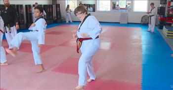 Age does not stop this 79-year-old grandma from chasing her dream to earn a black belt in taekwondo!
 
From Des Moines, Iowa, Mary Daily Lange is going after something that you don’t see many people her age doing.
 
“I’m not very big, and I’m old,” says Mary.
 
But that didn’t keep her from pursuing taekwondo and going through the tests in order to achieve her black belt. She started learning this skill at the age of 65 and has been smashing through boards ever since. Commitment and practice are important parts of taekwondo training, and you can see that Mary has the determination that is needed for this sport.
 
Mary shares how she told her kids about her newfound activity. “I had talked to our kids, our two sons and our daughter about this and said, ‘Do you want me to buy long-term care insurance or do you want me to do taekwondo?’ And they said, ‘Go for it, Mom.’”
 
With their blessing, she went for it and has been thriving ever since. She loves how taekwondo adds to her life and all the benefits it adds to her health.
 
“I believe that you need to be active. Physically, socially, mentally, and spiritually,” Mary says.
 
Taekwondo has also helped Mary in the way that she carries herself. “I exude confidence, and part of the reason I do that is because I know I can break boards with my bare hand.”
 
As of now, Mary has just one more test to go before achieving her first-degree black belt. She hopes to reach this goal by the time she celebrates her 80th birthday. What an inspiration to see Mary going after such a difficult accomplishment in her golden years. May we all go after the things in life that bring us joy!