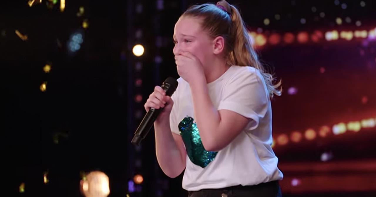 10-Year-Old With Big Voice Earns Golden Buzzer With Original Song ...