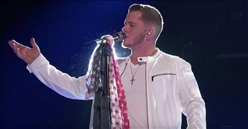The Voice contestant Gyth Rigdon performs a soul-stirring rendition of ‘God Bless The USA’ during the semi-finals of the competition. 

Gyth is a member of Team Blake and he’s been impressing the crowds all season long. Today, he’s taking an American classic and putting his own, personal touch on the iconic song.
 
‘And I'm proud to be an American
Where at least I know I'm free 
And I won't forget the men who died 
Who gave that right to me 
And I'd gladly stand up next to you 
And defend Her still today 
'Cause there ain't no doubt 
I love this land 
God Bless the U.S.A.’ 

‘God Bless The USA’ was originally released in 1984 by Lee Greenwood. He always felt the urge to write a patriotic song and when the shooting down of Korean Air Lines Flight 007 occurred, Lee knew the time was right to unite the nation. 

It rose on the country charts, but it wasn’t until the attacks on September 11th that the song became a cultural phenomenon. It doesn’t get much better than listening to someone sing about their pride for their country and that’s exactly what Gyth is doing today. 

It’s always such an amazing display of respect and patriotism. This is definitely one of the most iconic patriotic songs of the modern era and it was a perfect compliment to Gyth’s incredible vocals. He is definitely a serious contender. 

Do you think this young man has what it takes to go all the way?
