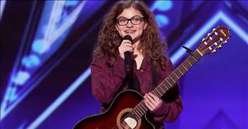 15-year-old Sophie Pecora shares an emotional song about overcoming bullying on America’s Got Talent. 

This young girl always dreamed of singing on the big stage, but nerves kept stopping her from pursuing her dreams. “Growing up, I was a little shy and quiet. So, I felt very insecure trying to make friends.” With encouragement from her family, Sophie decided to audition for America’s Got Talent and it was truly a moment to remember. 

As a teenager, she faced many instances of bullying or alienation. This feeling inspired her to write an original song titled ‘7th Grade.’ “I think a lot of people have gone through some form of bullying. I really want to make it clear that everyone experiences it. It’s not just you. You’re not alone.” 

Sophie’s audition combined singing with rapping, all while she plays the guitar too. It was an emotional song that the judges and audience could relate to. After the performance, each judge gave Sophie words of encouragement and praise. But it was Simon Cowell’s comments that truly stuck out. He said, “So, obviously it was a very, very emotional song. You were telling something from the heart, and I could feel how much this means to you. And you have this delivery which is really cool. I like you a lot.” 

All four judges gave Sophie a ‘yes’ vote and she will move on to the next round of competition. This inspiring young teen is giving others a voice and letting them know that they are not alone. What an incredible gift from such a big talent. 