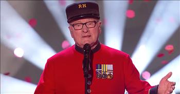 88-year-old Colin Thackery returns to the Britain’s Got Talent stage for a semi-final performance dedicated to this late wife. 

When we first met Colin, he shared the heartfelt story of the love and loss of his wife, Joan. Colin served in the 45th Regiment of the Royal Artillery and nearly died while he was fighting in Korea. In fact, he was sent to Korea just two weeks after his wedding to Joan. But in 2016, Colin was forced to say goodbye to his love when she died in his arms. 

His emotional audition to Bette Midler’s ‘Wind Beneath My Wings’ earned praise from the judges. He easily moved on to the next round of competition. Now, Colin is back with the Chelsea Pensioners for a beautiful performance of ‘We’ll Meet Again’ from Vera Lynn. 

“We'll meet again
Don't know where
Don't know when
But I know we'll meet again some sunny day
Keep smiling through
Just like you always do
'Till the blue skies drive the dark clouds far away”

During the performance, images of Colin and Joan are shown on screen. The emotional significance of the song is noted by everyone and the judges were on their feet clapping for this talented man. 

At the end of the night, Colin was officially voted into the finals and he will perform again to try and win the entire competition. I’m sure it will be another performance that will leave us in awe. What an incredible man with an even more incredible voice. 
