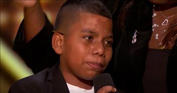 11-year-old violinist Tyler Butler-Figueroa overcomes bullying to earn the golden buzzer on America’s Got Talent. 

Tyler started to play the violin at age 7 after nearly losing his life to cancer. He was just 4 years old when his mom, Kisua, noticed something was off with her son.  “A mother’s instinct said ‘Let me get him to the emergency room.’” That’s when doctors gave her the devastating news that Tyler had leukemia. 

After being treated with chemotherapy, Tyler began to lose his hair. During this time, he struggled with bullies. “I was really sad and embarrassed at the same time to go to school. They used to make fun of me and laugh at me because I was different.” When Tyler noticed a flyer for free violin lessons, he begged his mother to let him attend. He immediately fell in love with the musical instrument and started to come out of his shell. “When I play the violin, it helps me forget about all the bad stuff. I just didn’t want to be the kid with cancer so now I’m the kid who plays the violin.” 

Now, this inspiring young man in competing on America’s Got Talent and sharing his story with the world. Tyler brought the judges to their feet with his unique instrumental rendition of ‘Stronger’ from Kelly Clarkson. The number even included some skilled dance moves with his light-up shoes. After the audition, Tyler was brought to tears out of pride and accomplishment. 

But it was judge Simon Cowell’s comments that send the whole place into a frenzy when he said, “I think you have such an amazing talent, such a personality. And I would like to say something on your behalf to the bullies…” That’s when Simon reached over and pressed the golden buzzer for this child violinist. Now, this teen will continue on in the competition and live out his dream on the big stage. 