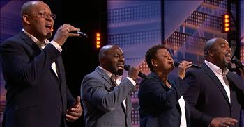 The talented vocals of Voices Of Service impress the judges with their inspiring story and performance on America’s Got Talent. 

Voices Of Service is comprised of military veterans with a love for music. Their website describes the group by saying,  “Voices of Service represents the diversity and excellence that exists within our military and veteran communities and is an inspiring example for the nation that they serve, have served, and continue to service through music.” 

These four individuals bonded through music after their time in the military. They realized that music therapy was a great tool to help with Post-Traumatic Stress Disorder and Voices Of Service is using their platform to promote this message. Today, they’re belting out the lyrics to ‘Rise’ from Katy Perry as the judges look on in awe. 

“When, when the fire's at my feet again
And the vultures all start circling
They're whispering, you're out of time
But still, I rise
This is no mistake, no accident
When you think the final nail is in, think again
Don't be surprised, I will still rise”

Stepping on the stage was no light matter for this group. Voices Of Service hopes that their audition will resonate with others and honor the military members. “To have this opportunity, it reminds you what a great country we do live in. And it’s for those people, those men and women who have given the ultimate sacrifice, that I’ll stand on that stage and sing tonight.” 

What a truly incredible performance. 

