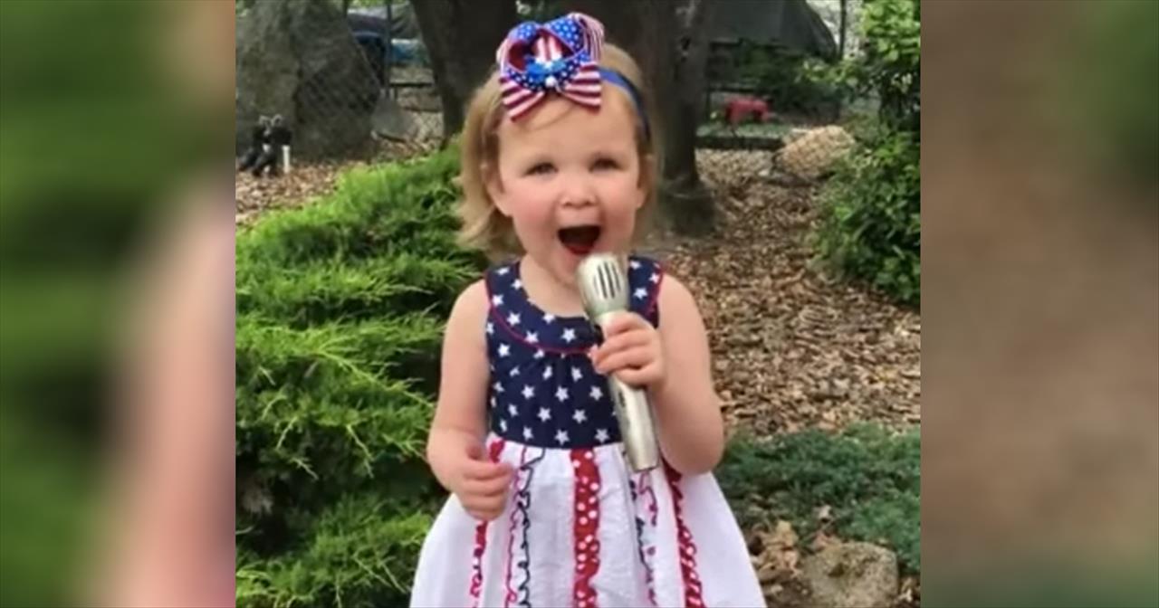 2-Year-Old Sings 'The National Anthem' And It Goes Viral