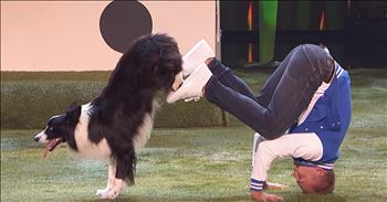 Our favorite dog act, Lukas and Falco, are back on America’s Got Talent for an adorable quarterfinals routine. 

This dog and his trainer made a big splash during their first audition. That’s when we learned that Lukas was scared of dogs when he was younger. But when his parents brought home Falco, Lukas couldn’t resist this special little guy. 

From that moment on, the duo was inseparable. Lukas and Falco trained every single day and learned all kinds of tricks and skills. For the past nine years, they’ve been competing all over the world and showcasing Falco’s incredible training agility. However, as Falco grows older, Lukas has decided it’s almost time to retire. 

America’s Got Talent will be their last stage performance and they’re hoping to go out with a bang. After winning the judges over on their first and second audition, this fun duo is back for the quarterfinals. This time, they are drawing inspiration from the classic film, ‘Honey, I Shrunk The Kids’ for a dazzling routine. 

From giant props to big leaps across the stage, Lukas and Falco are putting their all into this performance. And it’s obvious from the huge smile on this man’s face, that he has so much love for his furry friend. 

This pair has already won over the hearts of America. Now, only time will tell if they will go all the way. Do you think Lukas and Falco have what it takes to be crowded the winners of America’s Got Talent?
