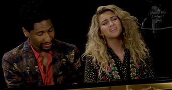 Talented artist Tori Kelly sits down with The Late Show musical director Jon Batiste for an unrehearsed rendition of ‘Amazing Grace.’ 

Tori Kelly has been a staple on the music scene for years, but 2018 marked her first gospel album. Now, she’s not afraid to proclaim her love for the Lord on national television. 

“Amazing Grace, How sweet the sound 
That saved a wretch like me 
I once was lost, but now am found 
T'was blind but now I see 
T'was Grace that taught my heart to fear 
And Grace, my fears relieved 
How precious did that grace appear 
The hour I first believed” 

This iconic hymn was written by John Newton. It served as a measure of thanks to the Lord for giving him new life. As a sailor, John was known for his crude language and actions. But one day, he found himself caught in a terrible storm. After hours at the helm of the ship, his thoughts turned to God. 

After surviving the weather, John started his life as a Christian and dedicated himself to serving our Father. Today, Tori Kelly is visiting The Late Show With Stephen Colbert. That’s where she teamed up with Jon Batiste, the musical director of the show, for an impromptu performance of ‘Amazing Grace.’ 

This moment was completely unrehearsed but it shows the true talent between these two musicians. Just listen as they sit down at the piano and belt out these words that we all hold so dear. Who else is in awe right now?
