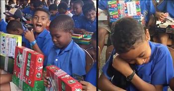 Two boys in Trinidad are overcome with joy as they open their Operation Christmas Child shoeboxes. 

For the past 25 years, Operation Christmas Child, a project of Samaritan’s Purse, has partnered with local churches in more than 100 countries to distribute gifts to boys and girls in need and tell them about God’s Greatest Gift—Jesus Christ. 

Many churches and individuals have made it a tradition to save their shoeboxes and fill them with much-needed hygiene and comfort items. The items may not seem like a treat to some, but for these boys and girls the shoebox is a priceless gift they look forward to. 

When we’re packing a shoebox, it’s always nice to imagine what the child’s reaction will be. Today, we don’t have to wonder because this video shows a group of boys all sitting in rows anxiously waiting to open their thoughtful gifts. 

When the signal is given, they furiously open the box to see what treasures await. Two boys caught our eye as they beam over a soccer ball and a stuffed animal. 

Their heartwarming reactions were caught on camera and it’s enough to make any heart soar. This short clip is such an important reminder that the things we may take for granted and the items that someone else so desperately need to survive. 


Acts 20:35 “In all things I have shown you that by working hard in this way we must help the weak and remember the words of the Lord Jesus, how he himself said, ‘It is more blessed to give than to receive.’”

