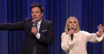 It’s an incredible trip down memory lane when actress Kristen Bell and Jimmy Fallon sing a medley of classic Disney songs. 

For years, Kristen Bell has been entertaining audiences with her hilarious movies and contagious personality. But it was her performance as Anna from the animated film, Frozen, that propelled her into a blockbuster icon. 

As the voice of this beloved Walt Disney princess, Kristen brought her unique style of charm and singing to the movie. Frozen went on the break multiple box office records and became an instant classic. 

Today, Kristen is visiting The Tonight Show with Jimmy Fallon to promote the upcoming sequel, Frozen 2. If you’ve ever watched the show, you know that Jimmy is known for his hilarious and viral sketches and games involving his celebrity guests. But there’s nothing funny about this latest performance. 

It’s simply stunning. Kristen and Jimmy stand together on stage to belt out an amazing history of Disney songs. Starting with “When You Wish Upon A Star” from Pinocchio, the duo goes on to perform favorites such as “You’ve Got A Friend In Me” and “A Whole New World.” There’s even a snippet from the newest Frozen tune, “Into The Unknown.”

 And just when you think this classic concert cannot get any better, Kristen and Jimmy join their voices for a rousing rendition of “Let It Go.” There have been so many Disney hits over the years and each one brings back so many incredible memories from our childhood. 

Who else was smiling by the end?