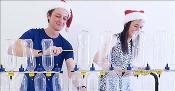 The talented duo of Kaboom Percussion performs an incredible Christmas medley on plastic bottles. 

There’s no doubt that Christmas songs are one of the best parts of the holiday season. There’s something about hearing our favorite tunes on the radio or performed in church that truly makes us feel the Christmas spirit. 

Whether it’s a beloved hymn or modern day classic, we all have a favorite song that we look forward to hearing each year. Today, the two talented members of Kaboom Percussion are putting their own unique spin on some of the most popular holiday songs. 

Kaboom Percussion is comprised of Catherine Betts and Joshua Webster from Perth, Australia. For over 15 years, these two have been creating and performing special covers and original songs. 

On their website, it boasts that “They have been playing as Kaboom since 2014, and have performed to more than 70,000 students across Australia and New Zealand. Their fun percussion videos have had more than 70 million views and their YouTube channel has more than 270,000 subscribers!” 

Now, Kaboom Percussion is taking away all the traditional instruments and using plastic bottles to create an entirely new type of Christmas medley. Just watch as these two cover a vast array of classics such as ‘Carol Of The Bells,’ ‘Frosty The Snowman,’ and ‘Have Yourself A Merry Little Christmas.’ 

It’s obvious that these two have a special talent for music and melody and it’s so incredible to see them using their gifts to help spread some Christmas cheer!