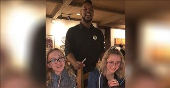 These sisters received an unexpected birthday surprise when their Olive Garden waiter belted out a stunning rendition of ‘Happy Birthday.’ 

Twins Hannah and Ella were celebrating their 17tth birthdays when they stopped in to the local Olive Garden restaurant with their family. Their mother, Amy Haddox, remembered that the placed was very busy since it was a Saturday and a holiday weekend. 

So, when they told the server that they were dining for a birthday, they didn’t expect anything out of the ordinary. Little did they know that Alphonso “Alphy” Nichols was working as a waiter that night. Alphy is known around town for his incredible voice. In fact, he was even signed to a local record label in 2017. 

When he heard there was a birthday celebration, he serenaded the girls with a very special version of ‘Happy Birthday.’ Amy remarked on the moment to Fox News saying, “The restaurant was silent. You could hear a pin drop. Everyone stopped what they were doing to listen.” 

You can see from the Facebook video, that the girls were overjoyed with the one-of-a-kind performance. Just look at the smiles on their faces as Alphy stands behind them and belts out the iconic words. 

Afterwards, Amy said, “There was tons of cheering and applause. He was very humble. He wasn’t looking for any accolades. He sang and then walked away.” But now, Alphy is being recognized all over the nation for this unforgettable moment. 

With a voice like that, I truly hope we hear more from this young man in the future!