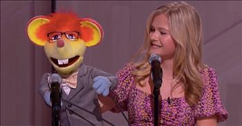 Teen ventriloquist Darci Lynne Farmer entertains Kelly Clarkson and friends with a hilarious rendition of ‘Something’s Got A Hold On Me.’ 

This talented young lady quickly shot to fame after winning the twelfth season of America’s Got Talent in 2017. Darci’s first audition earned the coveted golden buzzer and became a viral hit. 

Darci Lynne easily won over the hearts of America with hilarious routines combined with a talented singing voice. She introduced us to characters such as Petunia, Oscar and Edna. Week after week, she blew everyone away with her ability to sing difficult songs while simultaneously operating the puppets. 

Since her big win, Darci Lynne has been touring all over the country. She’s also headlined television specials and appeared on numerous talk shows. 

Today, she’s visiting The Kelly Clarkson Show for a special performance of ‘Something’s Got A Hold On Me’ from Etta James. Just listen as Oscar helps her belt out these iconic lyrics. 

“Oh, sometimes I get a good feeling, yeah (yeah)
I get a feeling that I never, never, never
Never had before, no, no (yeah)
I just wanna tell you right now that I (ooh)
I believe, I really do believe that”

Not only is Darci voicing her puppets, but she is also singing too. That takes so much skill and practice to perfect. There is obviously so much talent in this young girl and she clearly has a bright future ahead of her. 

Who else remembers watching Darci Lynne’s very first audition on America’s Got Talent?
