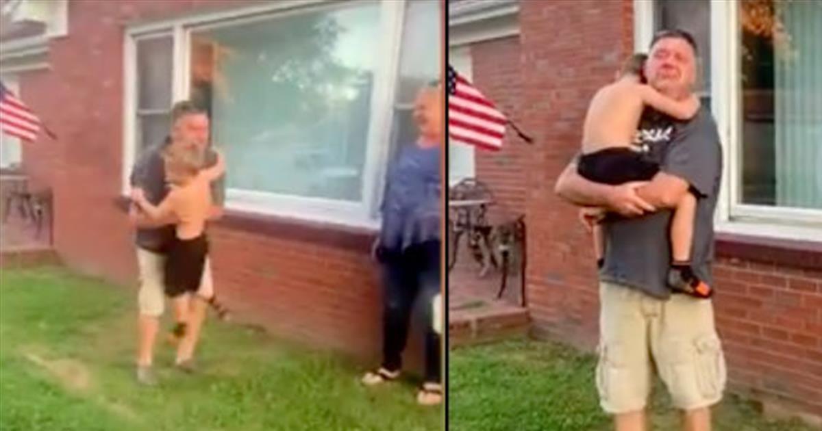 Grandpa And Grandson Share Tearful Reunion After A Year Apart Family