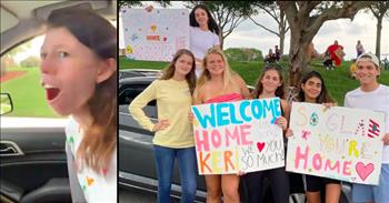 What a pleasant surprise! A teen returns home from the hospital and sees a cheering crowd.

Having someone waiting for you at home can be quite a nice feeling, especially if you are returning from a long trip away or a stay at the hospital.

One teen came home from the hospital to find many people waiting for her in celebration.

“I love our friendship. Our friendship is always gonna be close. I’m never gonna move on from her. I know she’s never gonna move on from me. We’re gonna have this close friendship,” Keri said.

The teen and star of this video is Keri Fitzgerald. She met her best friend Liege through a program at their high school called Best Buddies.

The program allowed them to spend quality time together inside and outside of school.

Liege shared, “We started hanging out more often. I would take her to like the chorus concerts or out to dinner, like to get ice cream, or just on little drives or just hanging out at her house and we’d have like dance parties or do whatever we wanted or make TikToks.”

A feeling of sisterhood sprang from their growing friendship. Keri’s mother was especially grateful for the development.

Her mother noted that there have been moments in Keri’s life where she felt lacking in her number of friends.

“And there’s times that she feels very isolated. And Liege has accepted her into her life and has tried to do everything she can to make Keri happy,” the mother said.

Part of what makes life a bit challenging for Keri is her diagnosis of <a href="https://www.medicalnewstoday.com/articles/220139">Williams Syndrome</a>. The syndrome makes her mentally and physically challenged in various ways that her peers are not.

Keri’s mother added, “Just recently in March 17th, it was St. Patrick’s Day. She started getting another sharp pain and come to find out her lung collapsed again. But this time it was much worse. We almost lost her. I mean, that’s how bad it got at one point.”

Liege wasn’t allowed to visit Keri inside the hospital, but she visited from the outside, standing beyond the window.

Eventually Keri was allowed to go home. Upon her return she found a surprise waiting for her. Liege and Keri’s sister Shannon had organized a big welcome home parade for Keri.

Keri was immediately moved by the sight. Many cars were parked along the curb. Horns honked. Some people stood outside their cars with signs. Others stood on the back of their cars with signs.

“Welcome home sister!” someone shouted.

The event was awe-inspiring and very loving. Keri’s joyful tears clearly agreed.

Friendship has the ability to turn us into stronger people, people more focused on God, people better able to hope in dire circumstances.

May we take this story and allow it to shape us into people with a more Christ-like perspective on friendship.

“A friend loves at all times, and a brother is born for a time of adversity.”
(<a href="https://www.godtube.com/bible/proverbs/17-17">Proverbs 17:17</a>)