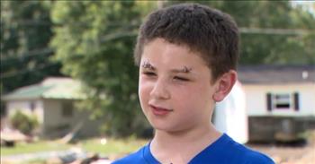 It is always encouraging hearing stories about miracles and God answering our prayers. In this video, an 8-year-old climbs on a roof and prays to God during the Tennessee floods.

Madden Sanders is an 8-year-old who lives in Waverly, Tennessee. When the flooding came, he and his mother were separated in a life-threatening situation. With stitches on both of his eyebrows, he shares his story. 

Madden said that he told his mom the waters were coming and she asked him to go and get his things. Then the mom explains that the house lifted up off of its base and began to be carried away by the water. 

Madden’s mom thought quickly and found a floating toy to put him on. The flood overtook them and Madden hit the house two times. Madden’s mom says that was the last time she saw him and all she could hear was him screaming, “Mommy!” The water drug the mom a mile away and Madden found and sat on top of a shed where he stayed for four hours. 

Madden prayed to God and said, “Please God don’t let me die, I want to live.” After searching for him for four hours, they finally found Madden. His mom shares, “I don’t know what God has planned for my boy, but I’m ready to see it. I know He’s got big plans for him.” 

This miraculous story of rescue reminds us of how God saw that we too need rescue. In the midst of our sin, Jesus came down from Heaven to give us His life on behalf of our own. He saved all who accept His gift of eternal life and forgiveness. Just as this boy was reunited with his mother, when we accept Jesus, we are reunited back with our Father God. 

“Grace and peace to you from God our Father and the Lord Jesus Christ, who gave Himself for our sins to rescue us from the present evil age, according to the will of our God and Father, to whom be glory forever and ever. Amen.” <a href="https://www.godtube.com/bible/galatians/1-3">Galatians 1:3-5</a>

