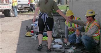 Not only are there guardian angels who step up to be the hands and feet of Jesus, but one of them happens to be named Angel.

When Hurricane Ida stormed through Louisiana, it left a huge path of destruction with many people without power and others without homes. Without electricity, much-needed repairs couldn’t happen, and hospitals and other emergency services were struggling to serve the community.

But that’s when lineman from all across the country stepped up to restore power and let the rebuilding process begin for Louisiana. These men and women left their own homes and families to serve a community in need.

Much like deployed military, linemen see their work more as a calling than a ‘job.’ It’s a badge of honor to serve those affected by a disaster.

And for one woman named Angel Flood, she wanted to make sure the linemen knew how much their sacrifices and hard work were appreciated.

Angel rallied the community and enlisted volunteers to provide food for the workers. This guardian angel wanted to show the communities gratitude. And because of her efforts, the linemen received delicious meals even though no restaurants were open.

Fred Rogers famously shared that when times are tough, we look around for the helpers. In this case, there are lots of them! The linemen who served the community, and the community that served the linemen.

What a wonderful example of serving our fellow man and practicing gratitude! This CBS Sunday Morning story is a great reminder of how much good there is in the world. Even when things look grim, there is definitely a silver lining!

“Be merciful to me, O God, be merciful to me, for in You my soul takes refuge; in the shadow of your wings I will take refuge, till the storms of destruction pass by.” <a href="http://godtube.com/bible/psalm/57-12">Psalm 57:12</a>
