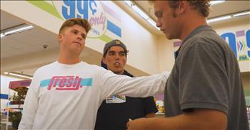 This video is absolutely encouraging in our faith. Teens help a homeless man buy food and they end up praying together. 

In this video, a group of teenagers is giving back. They are seen paying for a man’s groceries. Then, they share how they went out into their community to help the homeless. They gave out food, gift cards, and words of encouragement. Then, suddenly a security guard connected the boys with a man named Bryce who just got out of rehab. The teens took him to get groceries, I.D., and housing. When they were leaving, Bryce asked the teens if they believed in God. 

First, we see Bryce shopping with the boys and putting things he enjoys eating into his cart. Then, they go to buy homes essentials and medical needs. After they purchase what the man needs, they all head out of the store and run into their security guard friend Carlos. Carlos proceeds to be vulnerable and tells Bryce that he recovered from addiction and it was possible for Bryce too. Carlos tells him to turn the need over to God and it will fill the void. 

Bryce asks, “Why did you come to help me?” The teen responds, “Literally, all God.” The teens invite Bryce to be prayed for and the group huddles to pray. The teen prays a powerful and faith-filled prayer. It is amazing to see how a loving community of Christ-followers can impact others. How are you reaching out and praying for others today?

“Therefore, confess your sins to one another and pray for one another, that you may be healed. The prayer of a righteous person has great power as it is working.” <a href="https://www.godtube.com/bible/james/5-16">James 5:16</a>

