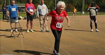 This is one of the most inspiring videos that I have ever seen. A 105-year-old woman runs 100 meters and sets a record.

At the start of the video, the woman in the USA shirt is determined on the track as many fans cheer her on. The gun shoots and she begins to run. Julia Hawkins is her name and she is 105 years old, living in Louisiana. She shares that she “does many other wonderful things and this is just a drop in the bucket.” Her run was 63 seconds. As she finishes, loved ones at the finish line embrace her. Julia says that she is so happy. 

The woman is incredible. She trains by jogging a mile a day in her neighborhood. Julia’s husband passed away years ago. She says that she “could not imagine being this old and without him, it is not the same. It’s not quite as wonderful.” Julia runs and gardens to keep herself busy. She tells of the touching story of her husband passing away in his sleep after he sang love songs to her. 

This video has gone viral for good reason. Julia Hawkins is motivating to watch and learn from in this clip. Viewing this encourages us in our race of faith to run with endurance and trust Jesus every step of the way.

“Therefore, since we are surrounded by such a great cloud of witnesses, let us throw off everything that hinders and the sin that so easily entangles. And let us run with perseverance the race marked out for us, fixing our eyes on Jesus, the pioneer and perfecter of faith. For the joy set before him he endured the cross,scorning its shame, and sat down at the right hand of the throne of God.” <a href="https://www.godtube.com/bible/hebrews/12-1">Hebrews 12:1-2</a>
