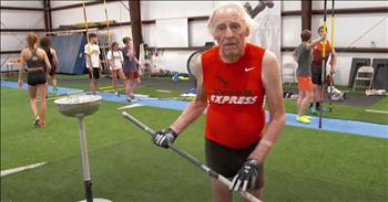 There are some videos that flat-out amaze you, and this is one of them. An 82-year-old pole vaulter took a 50-year break before becoming the national champion.

At the start of the video, we see Don Isett walking into a pole vaulting gym unexpectedly with his hat on. One girl shares that she thought he was someone's grandfather and then she realized that he was getting ready to pole vault himself. Don smiles with a pole in his hand. The young people are mesmerized by his talent. They cannot believe that he is there to practice and compete like them.

Don shows his previous trophies and metals from his high school pole vaulting career. Now, he has picked up the sport again fifty years later. Don shares how he wasn’t that good, to begin with, so at 66 he decided to give it another try. Don says, “It’s fun, it’s like going to high school again with nothing to study.” Last year Don cleared 9 feet 1 inch as the first in his age bracket. We see his jump and the celebration of his world record on a clip. 

Don is absolutely inspiring to us all. He lives life to the fullest and goes after his dreams and goals. The Bible honors people of age and says that silver hair is a crown of glory. We can be reminded through Don that no matter what our purposes and talents are, that the Lord is using each of us in mighty ways. No matter what our age is, we have value and meaning in life.

“The silver-haired head is a crown of glory, If it is found in the way of righteousness..” <a href="https://www.godtube.com/bible/proverbs/16-31">Proverbs 16:31</a>
