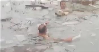 <p>If you want to see some real-life heroism, check out this video. 2 Police officers bravely enter a frozen lake to save a dog.</p>

<p>At the start of this clip, we see two men in freezing cold water. One of them is hanging on to a large log as he swims towards this dog. The poor animal was trapped among the frozen waters, needed some direction, and help to get out so he would survive. The man closest to the dog finally gets a hold of him. He pushes the animal towards his co-worker and they all exit the frosty waters swiftly.&nbsp;</p>

<p>This poor animal could have died from hypothermia, however, there is a sweet sacrifice of these two brave men who got uncomfortable to go rescue the dog in the frozen waters. The lake is in Huesca, Spain. There is snow covering the ground and these police officers decided to do what they do best sacrifice. I cannot imagine how cold the water must have felt. Would their skin be burning from the frozen sensation? Did they get sick afterward? In the moment of need, these men did not think of their own desires, but of saving the dog.&nbsp;</p>

<p>We too can have selfless attitudes through Christ. Jesus Himself entered into our world to rescue us from eternal death because of our sins. However, we are freed and redeemed. Because of the Holy Spirit&rsquo;s work in our hearts, we are capable of loving others with the same sacrificial love of Jesus.&nbsp;</p>

<p>&ldquo;And walk in the way of love, just as Christ loved us and gave himself up for us as a fragrant offering and sacrifice to God.&rdquo; <a href="https://www.godtube.com/bible/Ephesians/5-2">Ephesians 5:2</a></p>

