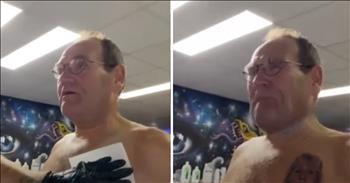 <p>This video is so powerful and full of emotion. A widower cries after seeing a tattoo on his heart dedicated to his late wife. Now he can carry his wife over his heart for the rest of his life.</p>

<p>Though we don&rsquo;t know much about the man or how long he and his wife had been married, we can tell by the emotions written all over his face that his marriage must have mirrored the relationship in the epic romance, &ldquo;The Notebook.&rdquo; And he found a way to keep the memory of her close.&nbsp;</p>

<p>As the widower stood up to take in the view of the new ink on his chest, he adjusted his glasses and couldn&rsquo;t believe how life-like the tattoo of his wife looked. There she smiled back at him with love captured in her gaze.</p>

<p>A lifetime of memories flooded his heart as tears welled in his eyes. He turned and hugged the tattoo artist with gratitude. Those who witnessed this viral video were overwhelmed with emotion too. One viewer commented, &ldquo;So sweet. Made me cry! I wish I had a man like that!&rdquo; Another commented, &ldquo;Heartwarming.&rdquo; It&rsquo;s a beautiful way to remember the love of his life.&nbsp;</p>

<p>Tattoos are a new way to commemorate a significant date, the birth of a child, or as a symbol of strength, courage, and love. Some get tattoos because they love being a walking, artistic canvas. Still others have their favorite Bible verse inked into their skin.</p>

<p>No matter the reason, this widower&rsquo;s reason has us all blinking back tears as our hearts ache that he&rsquo;s lost the love of his life. But we are comforted to know he will one day get to embrace his wife when God calls him home. Can you imagine what that incredible reunion will be like? In the meantime, he will carry his wife with him wherever he goes.&nbsp;</p>

<p>&ldquo;The Lord is close to the brokenhearted and saves those who are crushed in spirit.&rdquo; <a href="https://www.godtube.com/bible/psalms/34-18">Psalm 34:18</a></p>

<p>&nbsp;</p>

