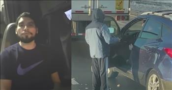 <p>It&rsquo;s not always easy to recognize an angel, because sometimes an angel looks like a trucker sharing a meal with a motorist during a winter storm. David Muir introduces us to Jean-Carlo Gachet in this video about an everyday angel.&nbsp;</p>

<p>Living the life of a long-haul truck driver must be lonely at times. Sure, there are interesting people to meet along the cross-country journeys. And, social media and technology provide a multitude of ways in which to stay in touch with others. But, still, there are a lot of hours spent alone in the &ldquo;rig.&rdquo;</p>

<p>All that solitude might cause some to become a little indifferent to the world and folks beyond their fiberglass and steel home. That&rsquo;s not the case with Jean-Carlo, who recently found himself, along with hundreds of other drivers, stranded on Virginia&rsquo;s I-95 amidst an epic snowstorm!&nbsp;</p>

<p>When fast-falling snow caused multiple car accidents and jackknifed tractor-trailers on the heavily traveled <a href="https://www.nytimes.com/2022/01/04/us/i-95-closed-snowstorm-winter.html">40-mile stretch of highway</a>, traffic came to a complete standstill. For more than 27 hours, commuters and travelers of all ages and types were trapped in freezing conditions, often without food or proper provisions, and trying to conserve gas and energy, in various forms.&nbsp;&nbsp;&nbsp;</p>

<p>Jean-Carlo explains that truckers have plenty of resources at their disposal, so he was happy to share a warm meal with someone who wasn&rsquo;t in such good shape during the ordeal. Jean-Carlo left his warm ride to offer breakfast to the driver in the car in front of him. A Jimmy Dean bacon, egg, and cheese breakfast bowl probably seemed like steak and lobster for the motorist blessed by Jean-Carlo! And, it looks like there might have been a hot drink as well!</p>

<p>Angel-on-earth Jean-Carlo seems to feel blessed as well&mdash;by the resources his line of work affords, but also by the opportunity to help another person. &ldquo;Just knowing that I could step out and lend someone a hand like that meant a lot to me,&rdquo; said Jean-Carlo.&nbsp;</p>

<p>Thank goodness for those unlikely angels that God places among us!</p>

<p>&ldquo;Do not say to your neighbor, &ldquo;Come back tomorrow and I&rsquo;ll give it to you&rdquo;&mdash; when you already have it with you.&rdquo; <a href="https://www.godtube.com/bible/proverbs/3-28">Proverbs 3:28</a></p>

<p>&nbsp;</p>
