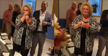 <p>Check out this sweet video of a mother crying as soon as she sees her daughter walking down the aisle on her wedding day.</p>

<p>In the video, you can see the mother, Linda, looking down the aisle at the wedding ceremony. She is looking to see her daughter, Jennifer, since she had no idea what she was going to wear.</p>

<p>Jennifer kept her dress a secret from her mom until the big day. As soon as Linda saw her walking down the aisle in her wedding dress, she bursts into tears of joy and happiness!</p>

<p>She was absolutely stunned and blown away at how beautiful her daughter looked. What a sweet moment that was captured on video for the two of them to look back and enjoy for years to come!</p>

<p>Weddings always bring up such a mix of emotion, especially for parents. There is happiness to see that your child has found a life partner to love them and grow old with. And yet, there is a tinge of sadness to think about how your child has grown up so quickly and is now off making a life of their own. But there is something that you can always count on when it comes to weddings &ndash; there will always be someone who is crying happy tears!</p>

<p>What about you? Are you a crier at weddings? Seeing two people so in love and committed to one another is definitely a great way to cue the happy tears!</p>

<p>We hope that you enjoyed this video of the mother of the bride&rsquo;s reaction to when she saw her daughter coming down the aisle today!</p>

<p><a href="https://www.godtube.com/bible/1-corinthians/13">1 Corinthians 13:4-5</a> Love is patient, love is kind. It does not envy, it does not boast, it is not proud. It does not dishonor others, it is not self-seeking, it is not easily angered, it keeps no record of wrongs.</p>
