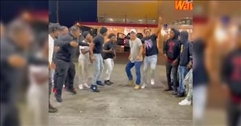 <p>Enjoy some joy and feel the fun in this video where one talented parking lot dance crew lets a bystander join in their epic dance number!&nbsp;</p>

<p>What is it about street dancers and performers that grabs our attention? It may be the novelty of seeing folks out sharing their gifts in unusual places; many never see that unless they are traveling. It could be the impressive nature of the acts being performed. Perhaps, it is the spontaneity of the event itself.</p>

<p>This batch of about a dozen young men are gathered together, and two of them break into a dance routine to a remix of Diddy (a.k.a. Sean Combs, Puff Daddy, P. Diddy, et. al.) tunes. The entire group is feeling the rhythm and clearly having fun, but only two are executing the body-twisting and mind-blowing moves. Their knees may one day pay for the punishment. In the meantime, they are having a blast, completely unaware of Diddy&rsquo;s heartbreak that is the subject of his romantic woes referenced in the song.&nbsp;</p>

<p>At about 20 seconds, we see a man in jeans and a pair of work boots, a light cap, and a t-shirt. He&rsquo;s got a pair of sunglasses hanging at his neck. Maybe he&#39;s on vacation? Maybe it&#39;s the end of a hard day at work?&nbsp;</p>

<p>In any case, the middle-aged man comes out of the Wawa and obviously notices the young athletes doing a jig that&rsquo;s anything but a cha cha! And, it looks like he&rsquo;s intrigued by what&rsquo;s going on. It&rsquo;s then that a couple in the group notice him!</p>

<p>One waves the new guy toward the group, and, momentarily, the pair dancing in unison have parted and invited him to join in. He makes a good-natured effort, but his footwear is a bit weighty. Now, everyone is bouncing up and down and arms are raised in the air. It is just a joyful moment!&nbsp;&nbsp;</p>

<p>What a blessing it is to have moments of impromptu fun! No planning or preparation. No cost. The dancers and their young crowd were free from inhibition or burdens in that moment, and the gentleman couldn&rsquo;t help being attracted to that. Good for them, and good for him!&nbsp;&nbsp;</p>

<p><em>&ldquo;Therefore do not worry about tomorrow, for tomorrow will worry about itself. Each day has enough trouble of its own.&rdquo; <a href="https://www.godtube.com/bible/matthew/6-34">Matthew 6:34</a></em></p>

<p>&nbsp;</p>
