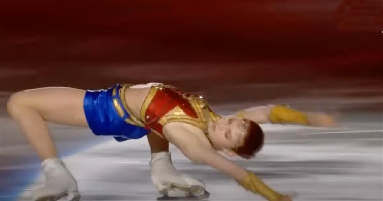Wonder Woman Ice Skating Routine Is A Gravity-Defying Spectacle